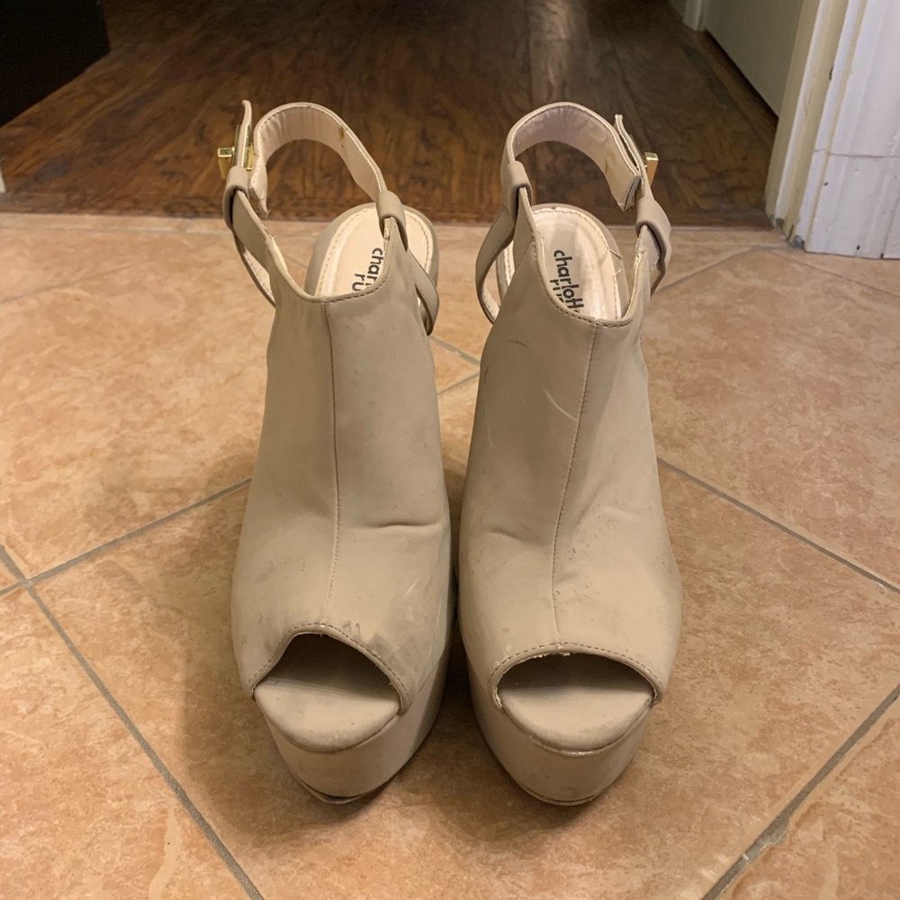 Charlotte Russe nude wedges
